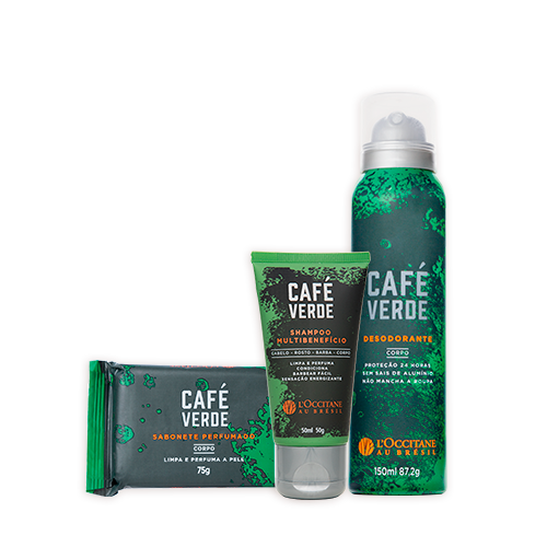 Combo Shampoo, Desodorante e Sabonete Café Verde